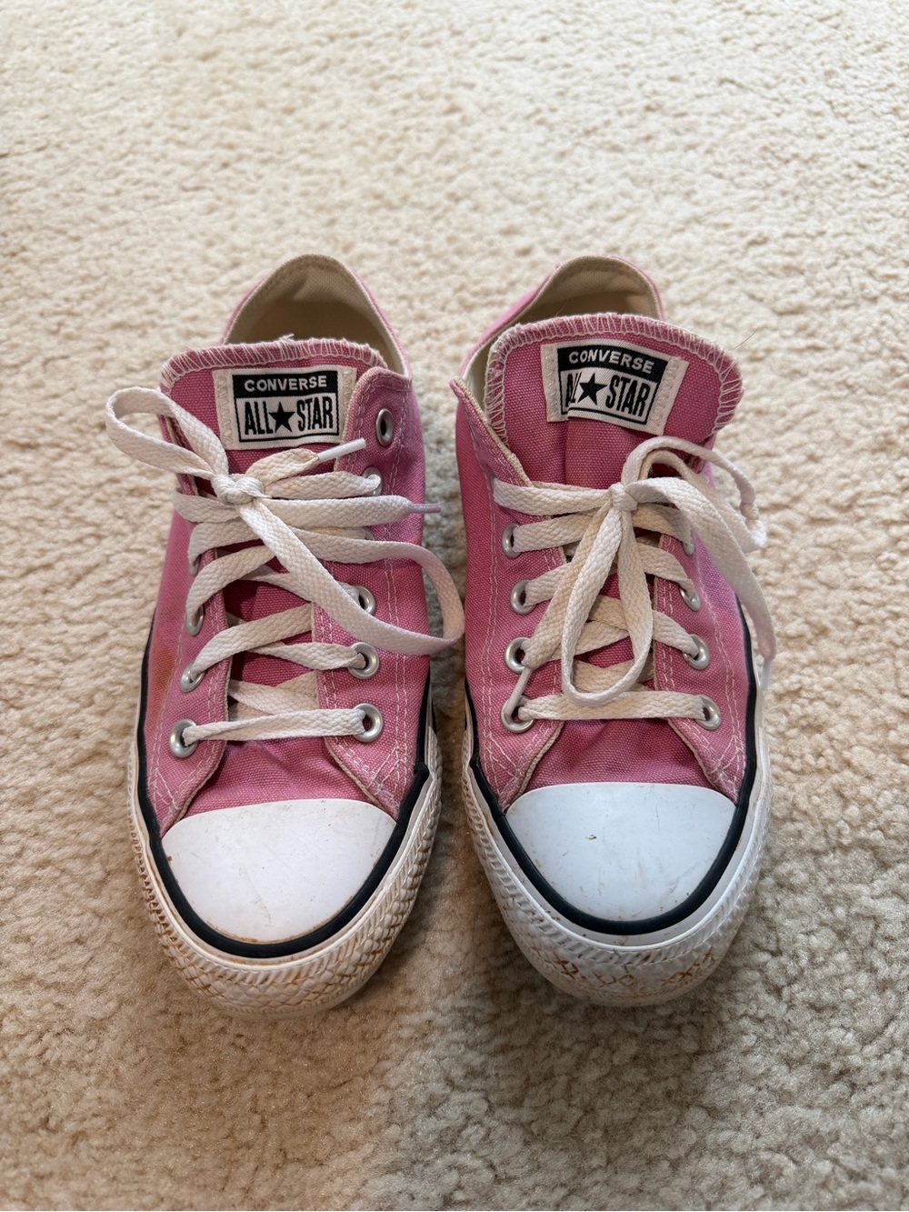 Converse Pink Low Top Canvas Sneakers